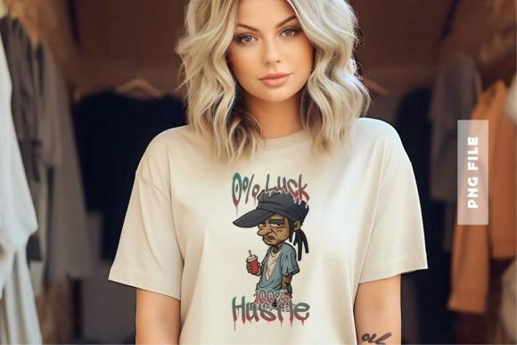 0% Luck 100% Hustle T-shirt Design: A Bold Statement for Your Brand