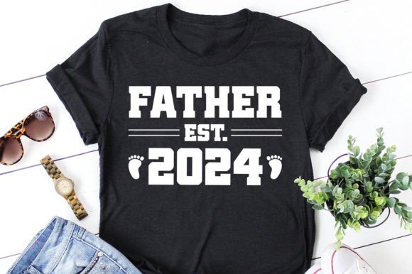 Father Est 2024 T-Shirt Design: A Modern Graphic for Every Creator