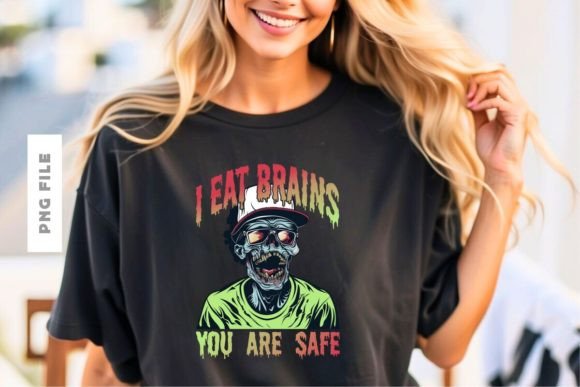 I Eat Brains T-shirt Design: A Bold Graphic for Creative Merchandise