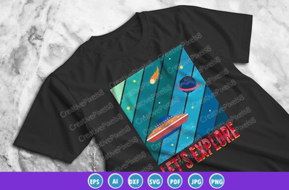 Launch Your Brand: The Timeless Appeal of Space Vector Illustration Shirt Design