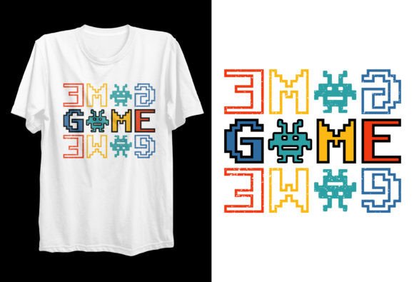 Level Up Your Merch: Game Typography PNG T-Shirts Design